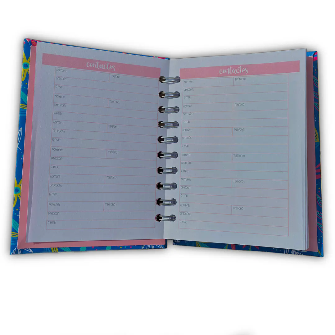 Miniplanner sin fecha - Edición Líneas - Flores neón  6