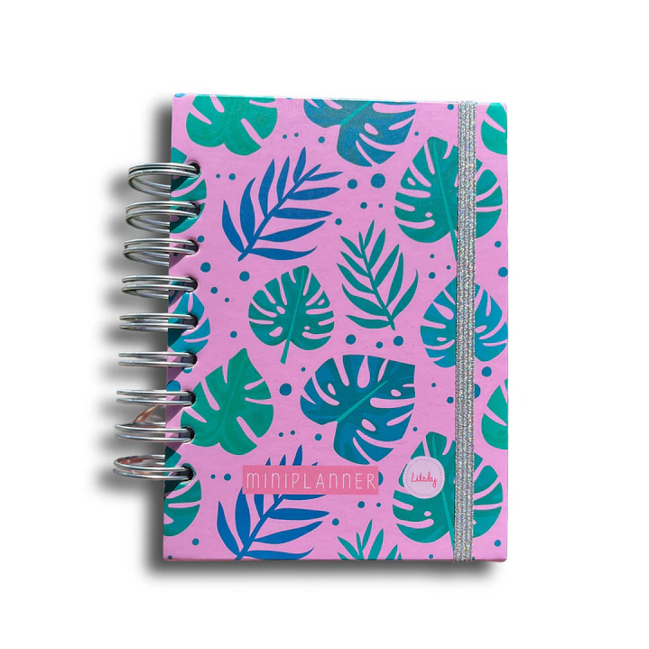 Miniplanner sin fecha - Edición Puntos - Monstera Rosada 1