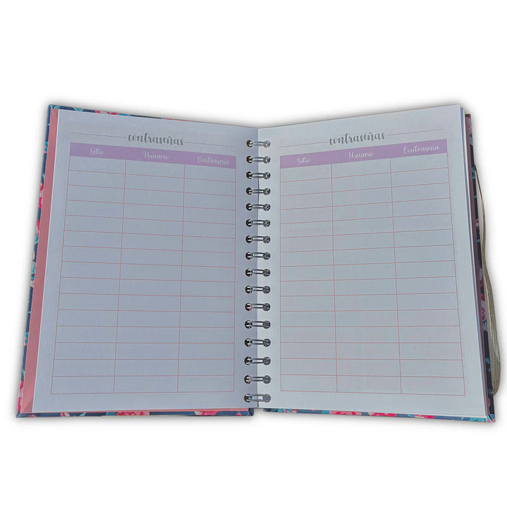 Planner sin fecha - Rosas - Estilo puntos  6