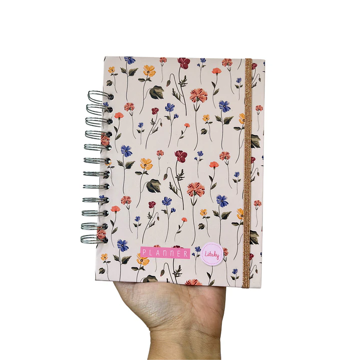 Planner sin fecha - Flores vintage - Líneas  1