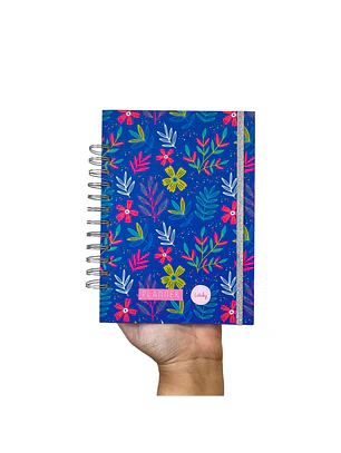 Planner sin fecha - Flor neón - Puntos