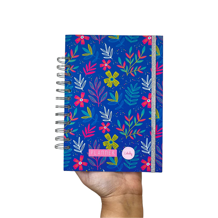 Planner sin fecha - Flor neón - Puntos 1