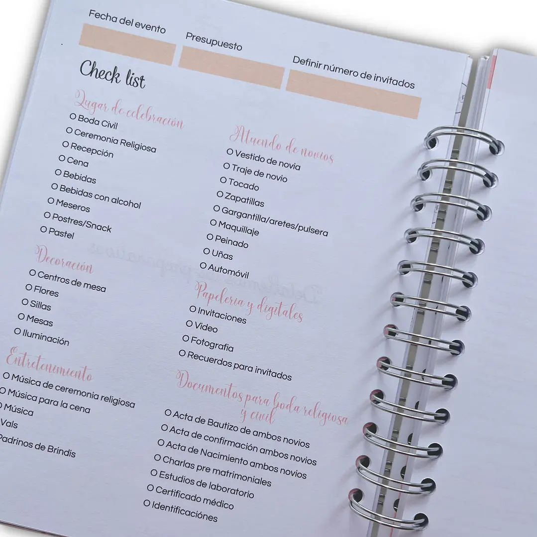 Planner de bodas Novios 7
