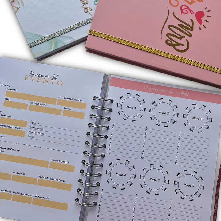 Planner de bodas Flores rosas 6