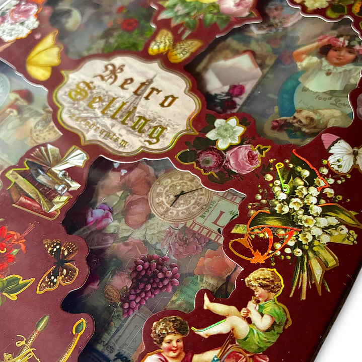Set sticker vintage 100 hojas  2