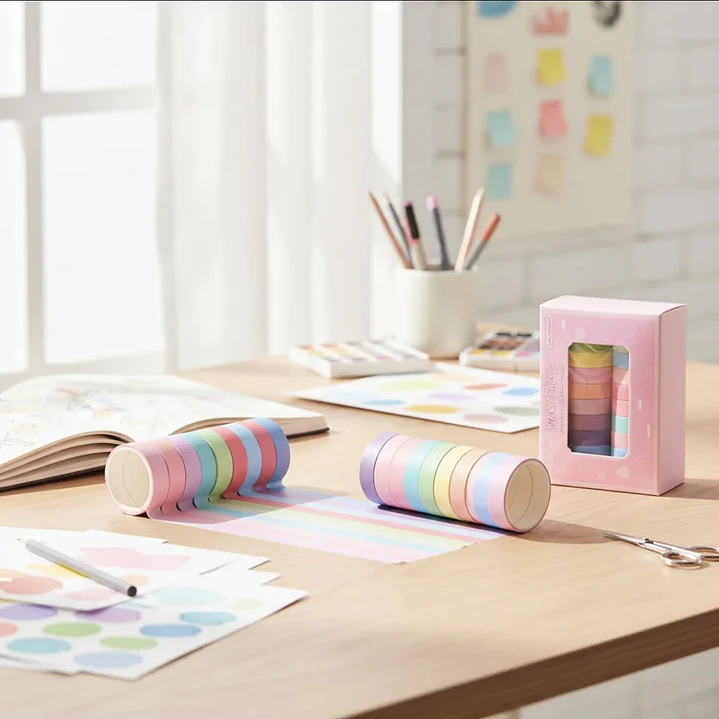 Washi tape 20 rollos tonos pastel 1