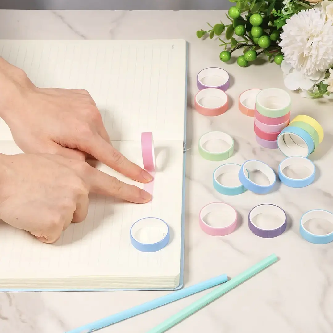 Washi tape 20 rollos tonos pastel 2