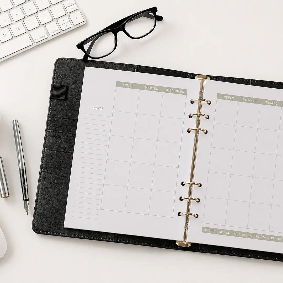 Binder Planner hombre sin fecha  2