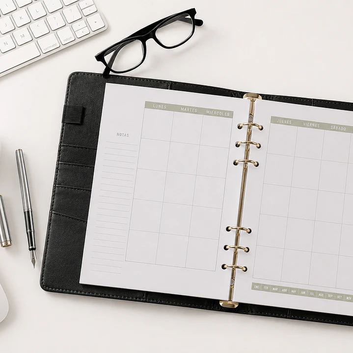 Binder Planner hombre sin fecha  2