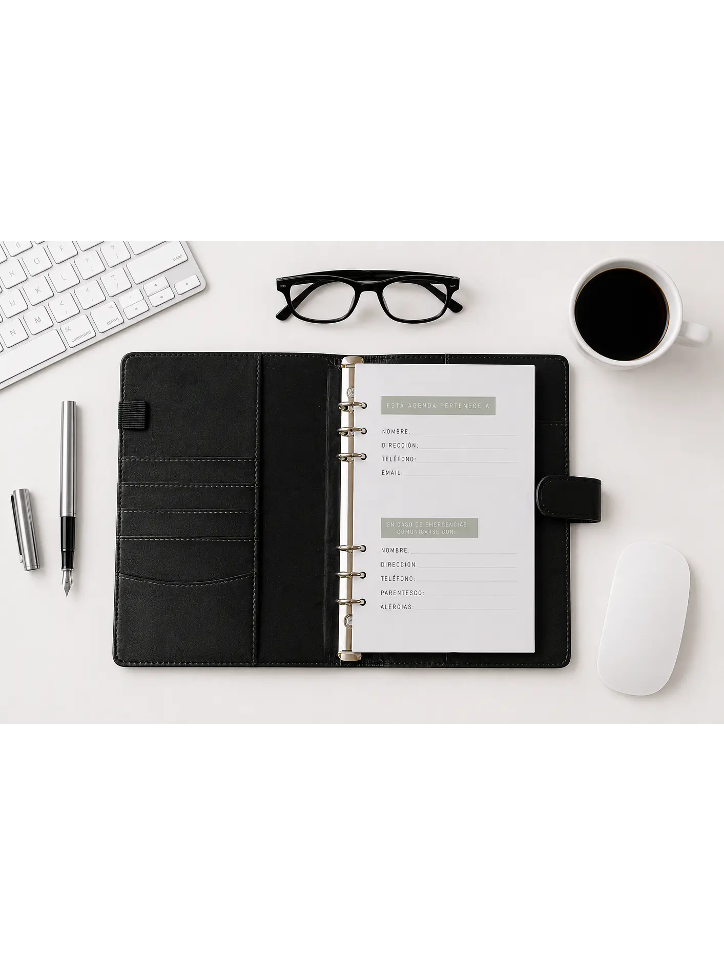 Binder Planner hombre sin fecha  4