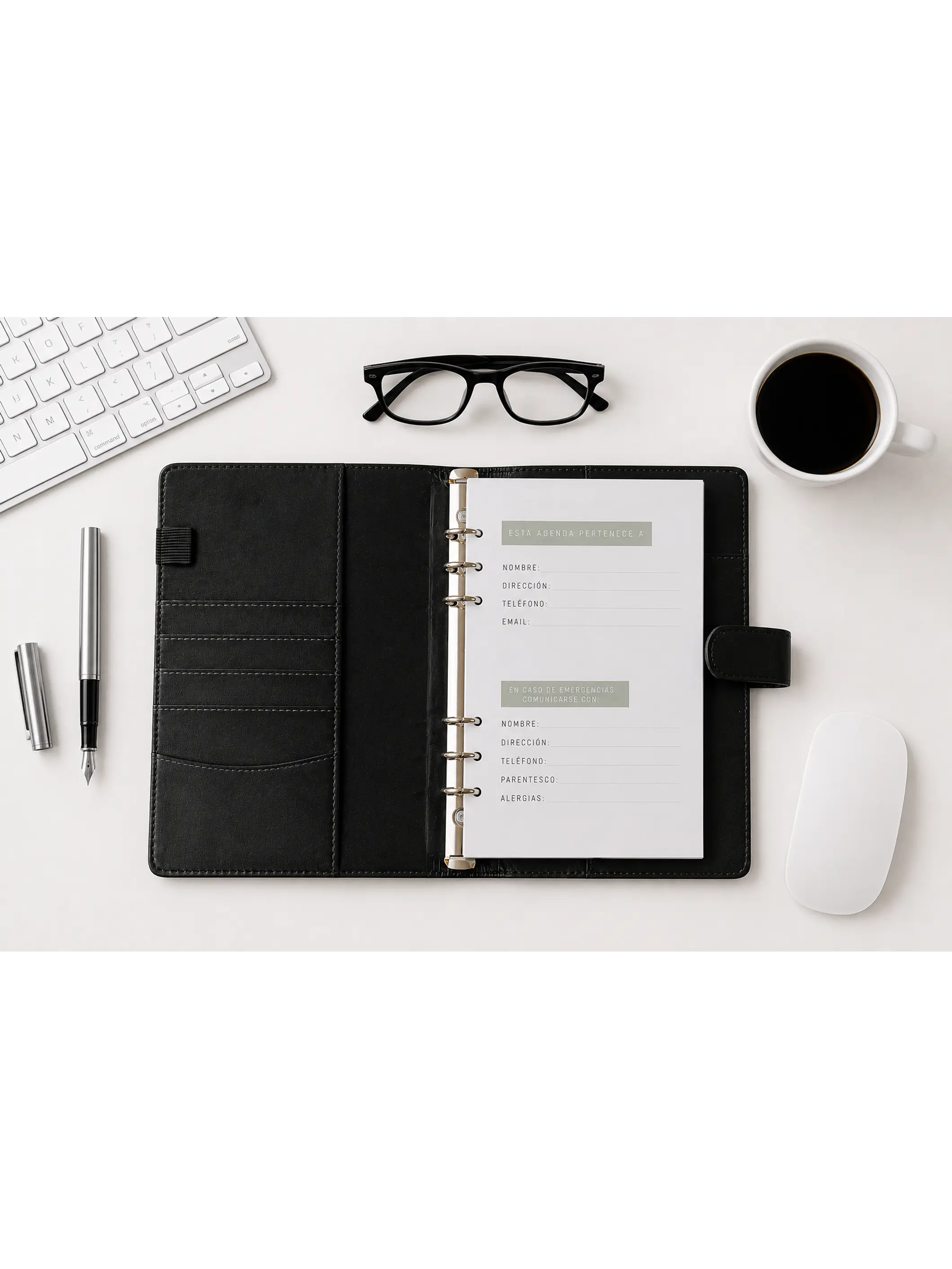 Binder Planner hombre sin fecha  4