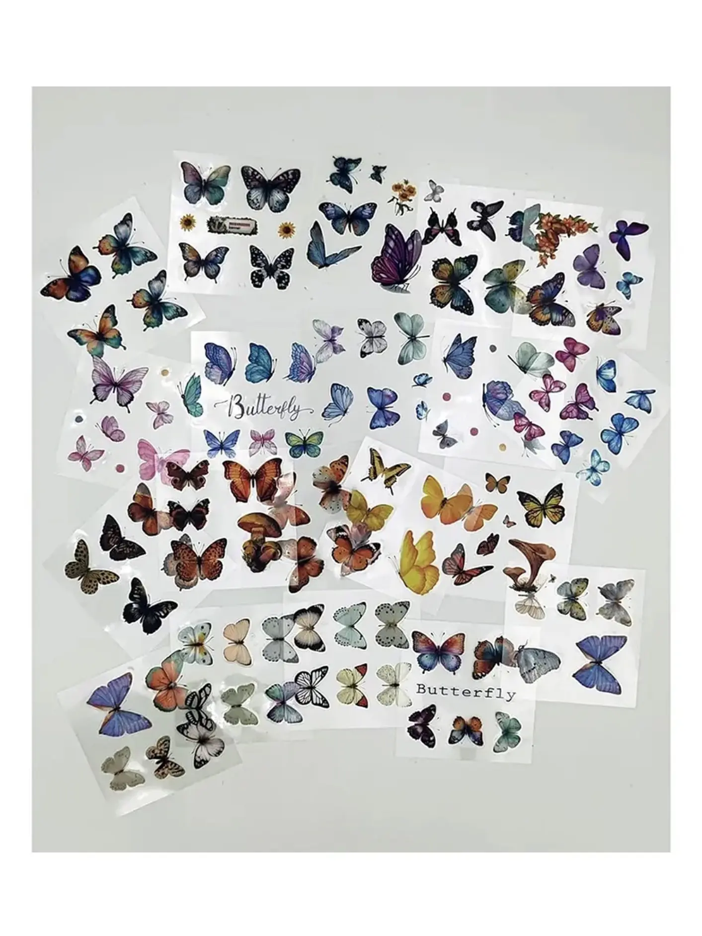 Stickers vintage mariposas 100 hojas  3