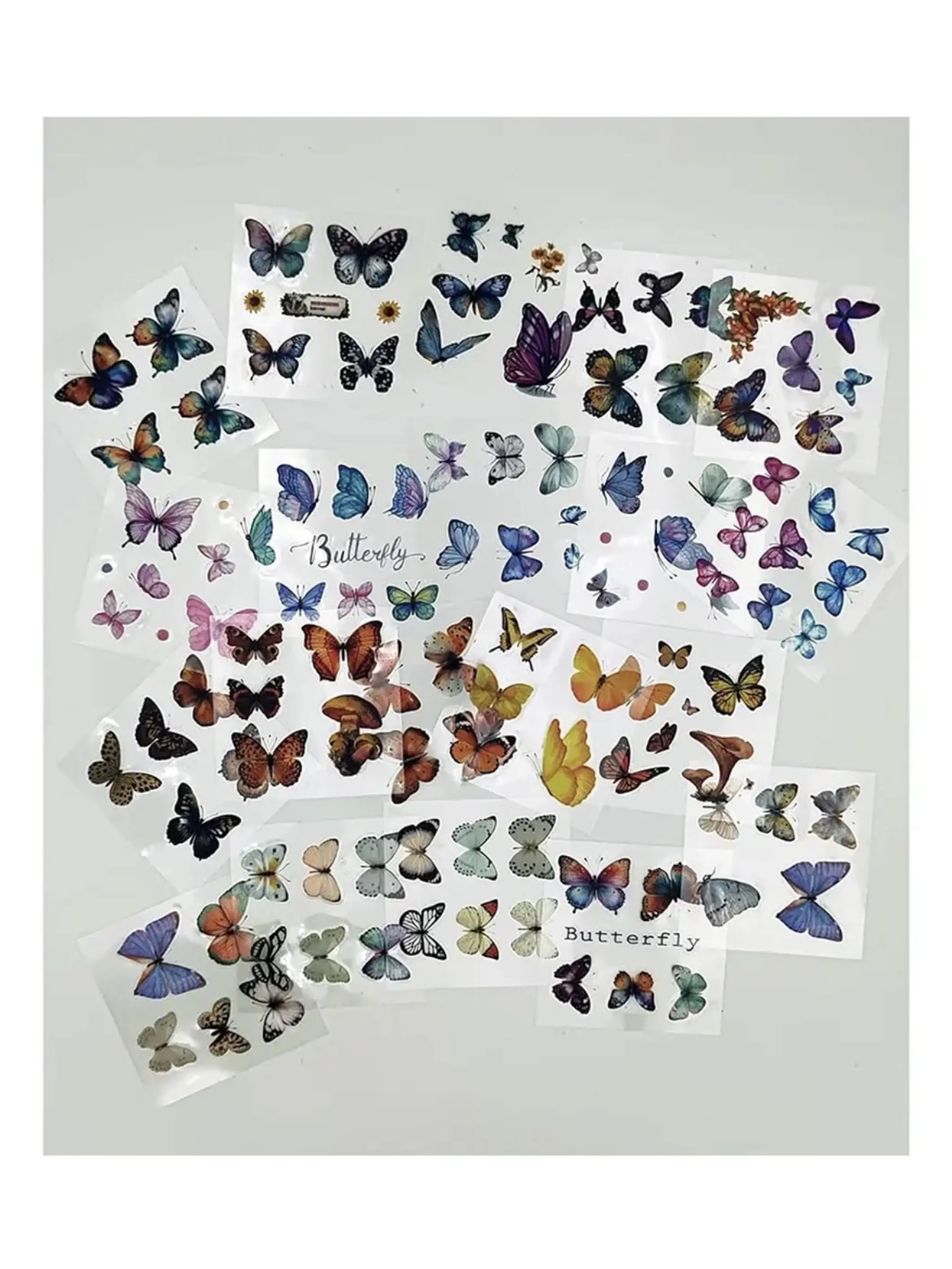 Stickers vintage mariposas 100 hojas  3