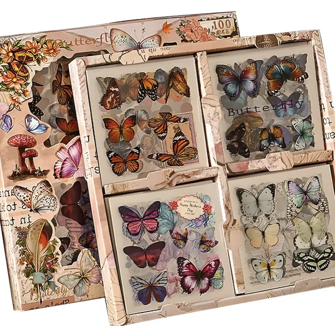Stickers vintage 100 hojas  1
