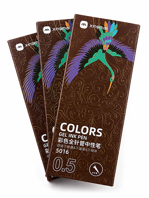 Set de 5 lápices tinta gel 0.5mm