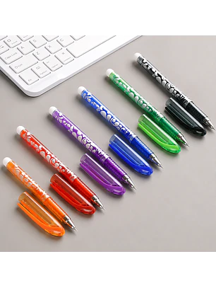6 Lápices Borrables (tinta gel) + 30 recargas