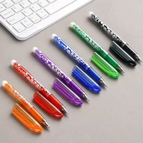 6 Lápices Borrables (tinta gel) + 30 recargas