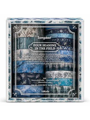 Washi tape 18 rollos Winter Season