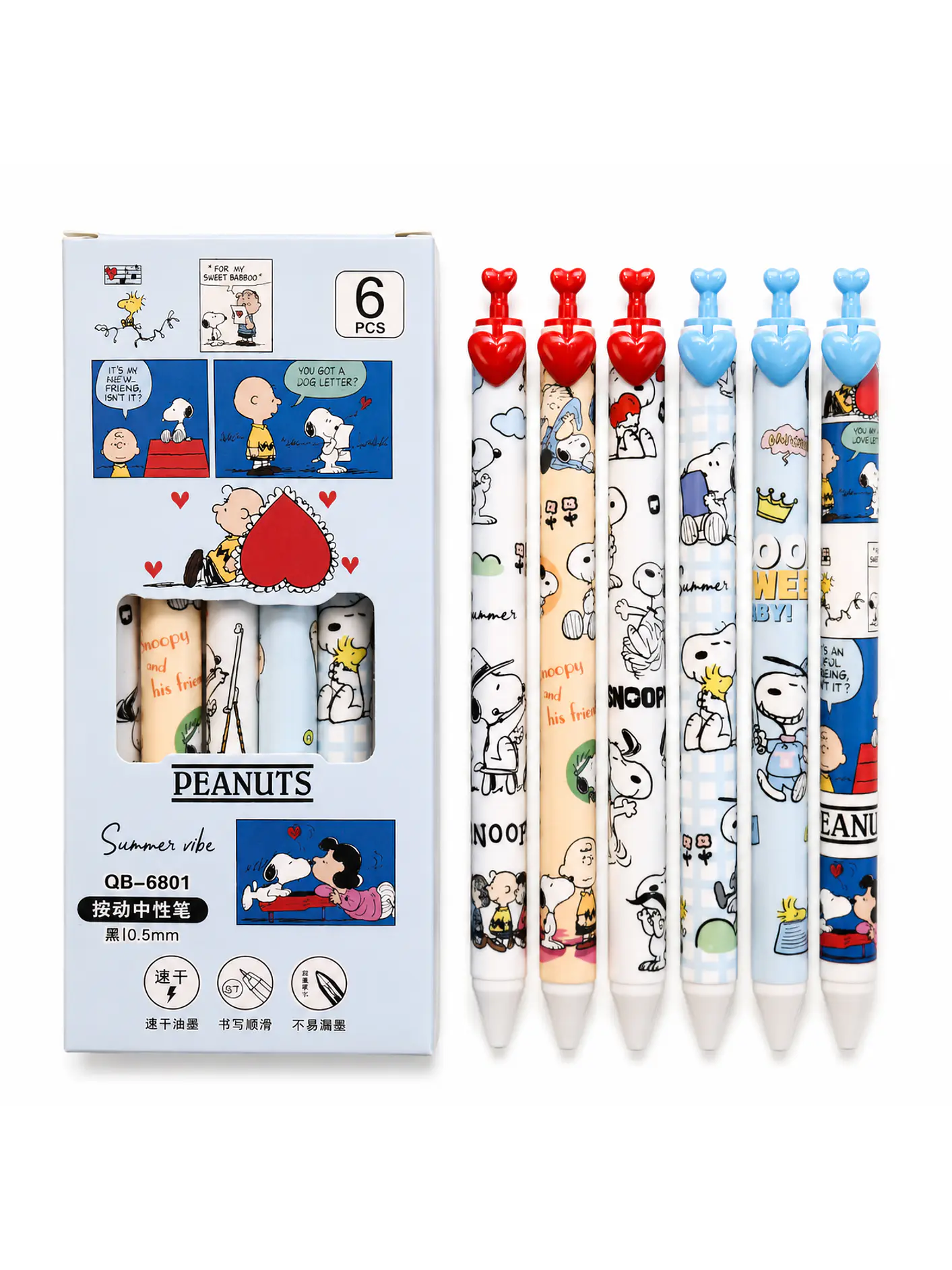Set 6 Lápices Snoopy  1