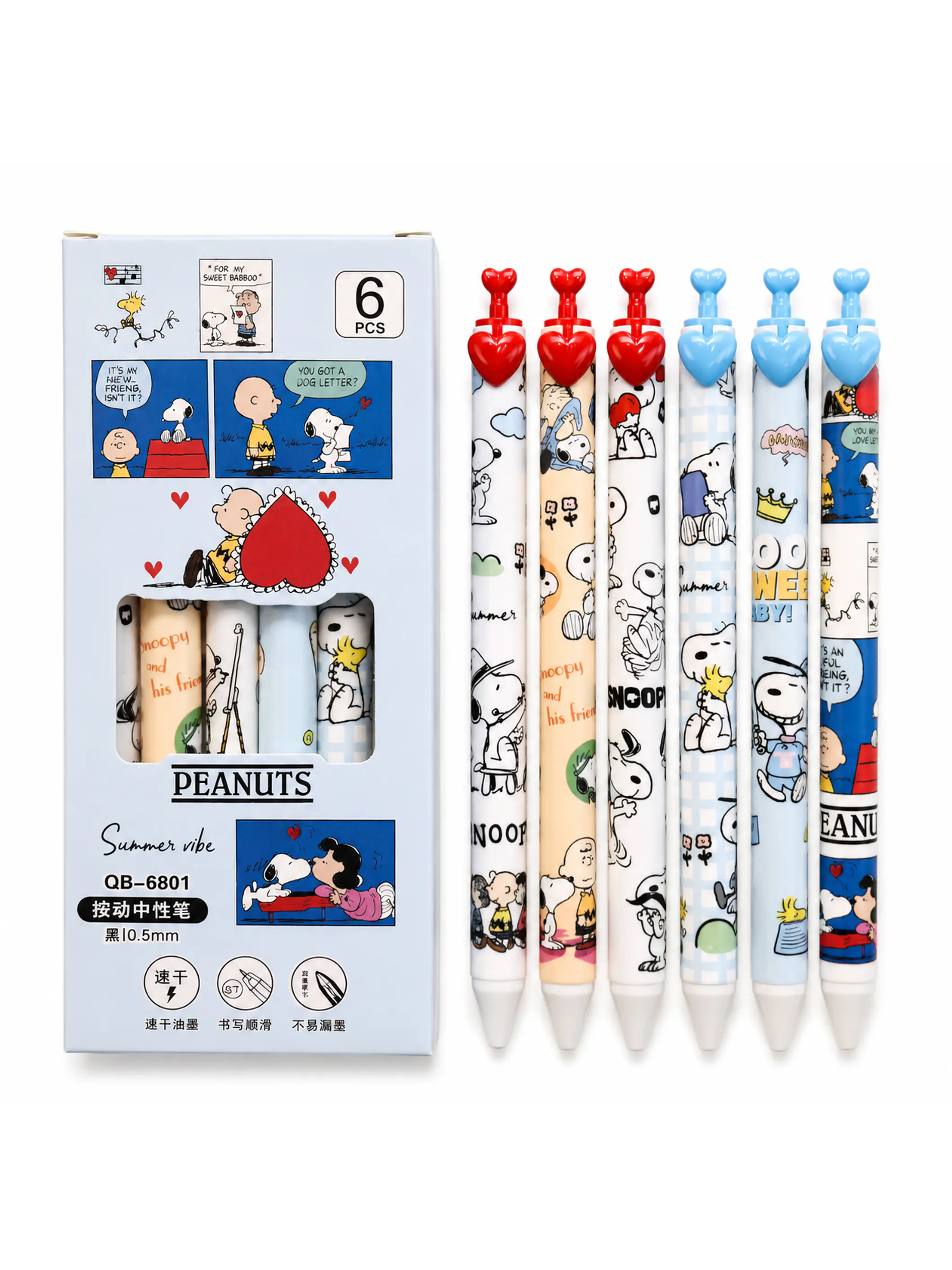 Set 6 Lápices Snoopy  1