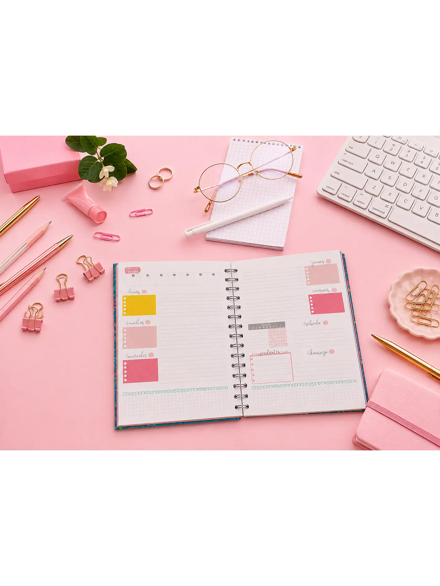 Planner sin fecha en Líneas 12 meses 1