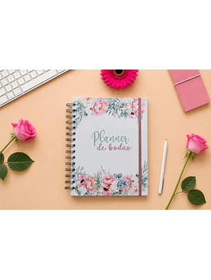 Planner de bodas Flores rosas