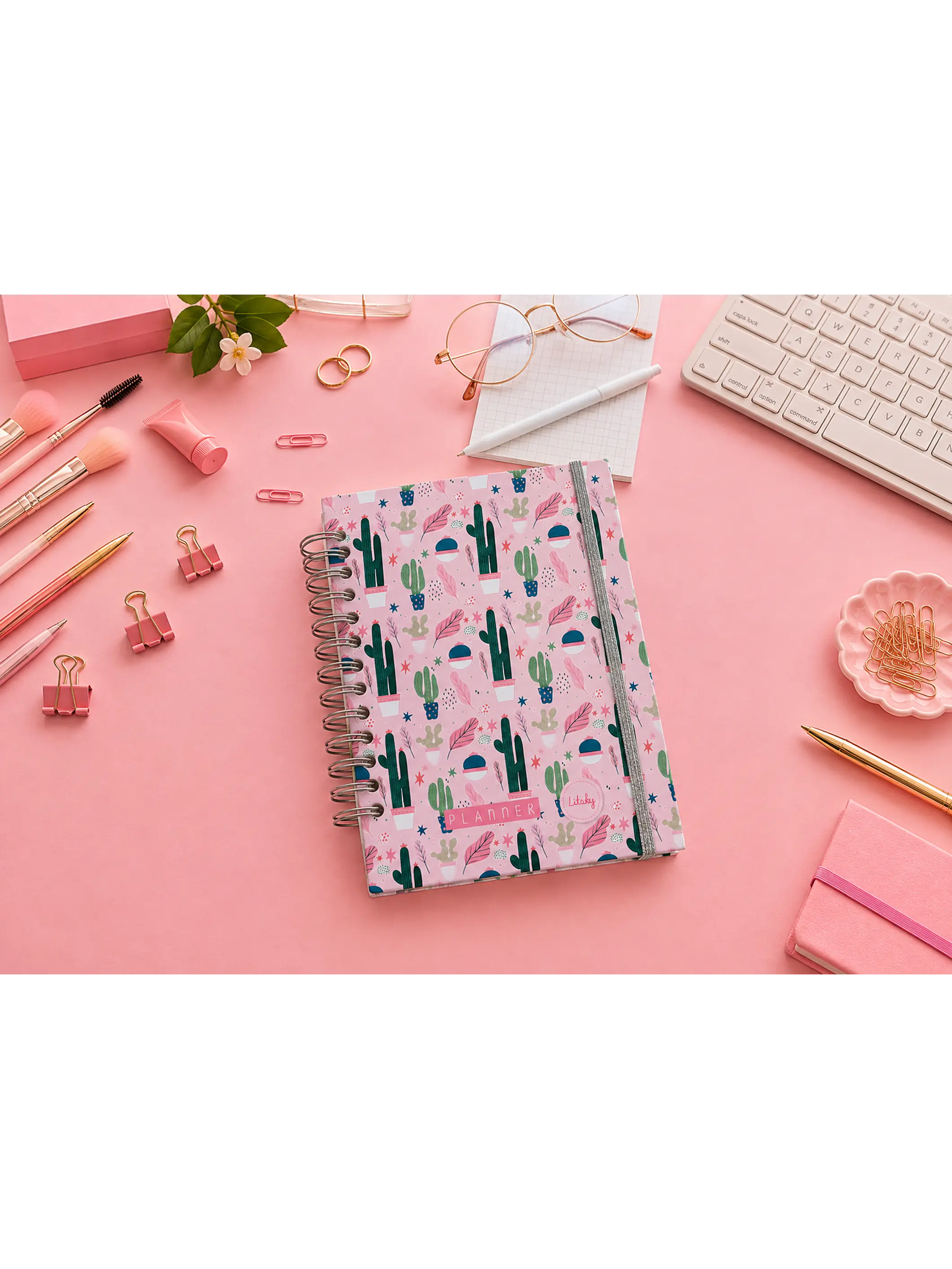 Planner universitario sin fecha - Cactus  1