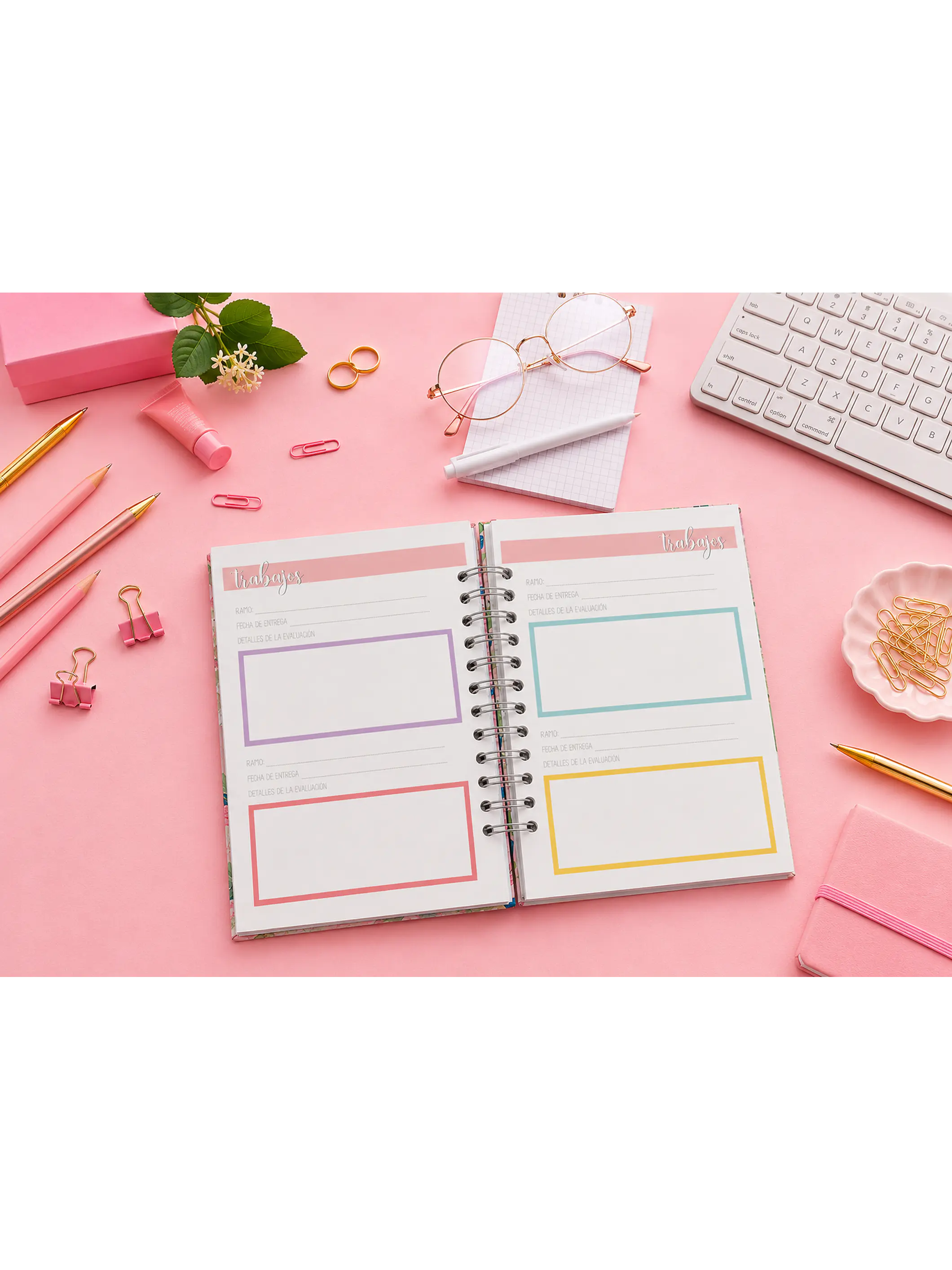 Planner universitario sin fecha - Cactus  8