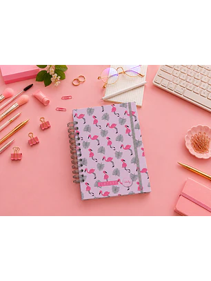 Planner universitario Flamenco rosado