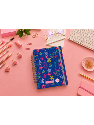 Planner universitario Flor neón