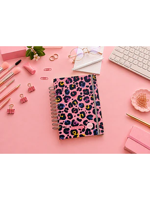 Planner universitario sin fecha Animal Print Rosado