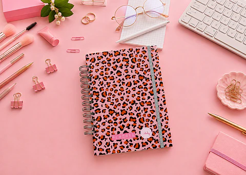 Planner universitario sin fecha  - Animal Print Leopardo