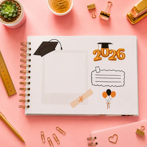 Recuerdo de graduación álbum + dedicatorias - Personalizable con nombre