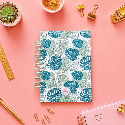 Cuaderno Monstera verde