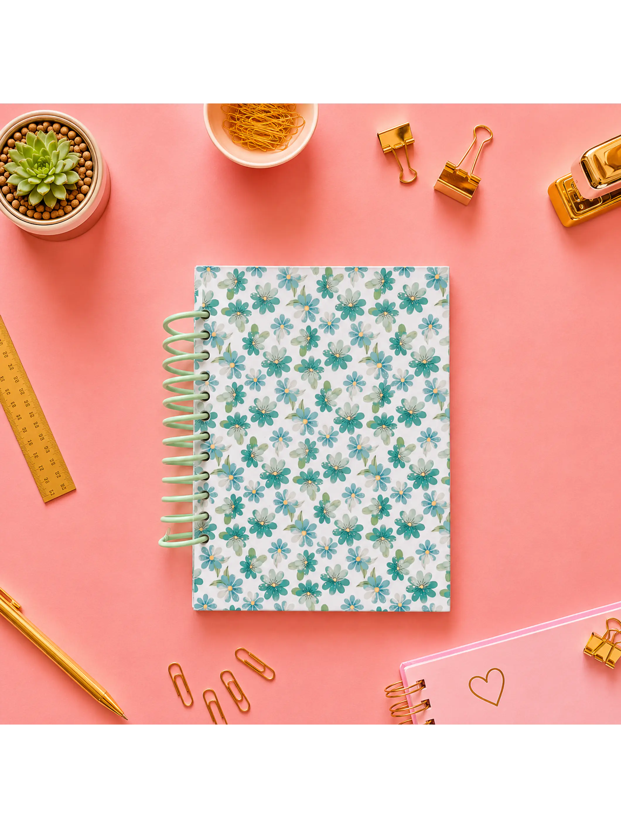 Cuaderno Flores verdes 1