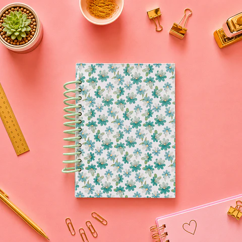 Cuaderno Flores verdes