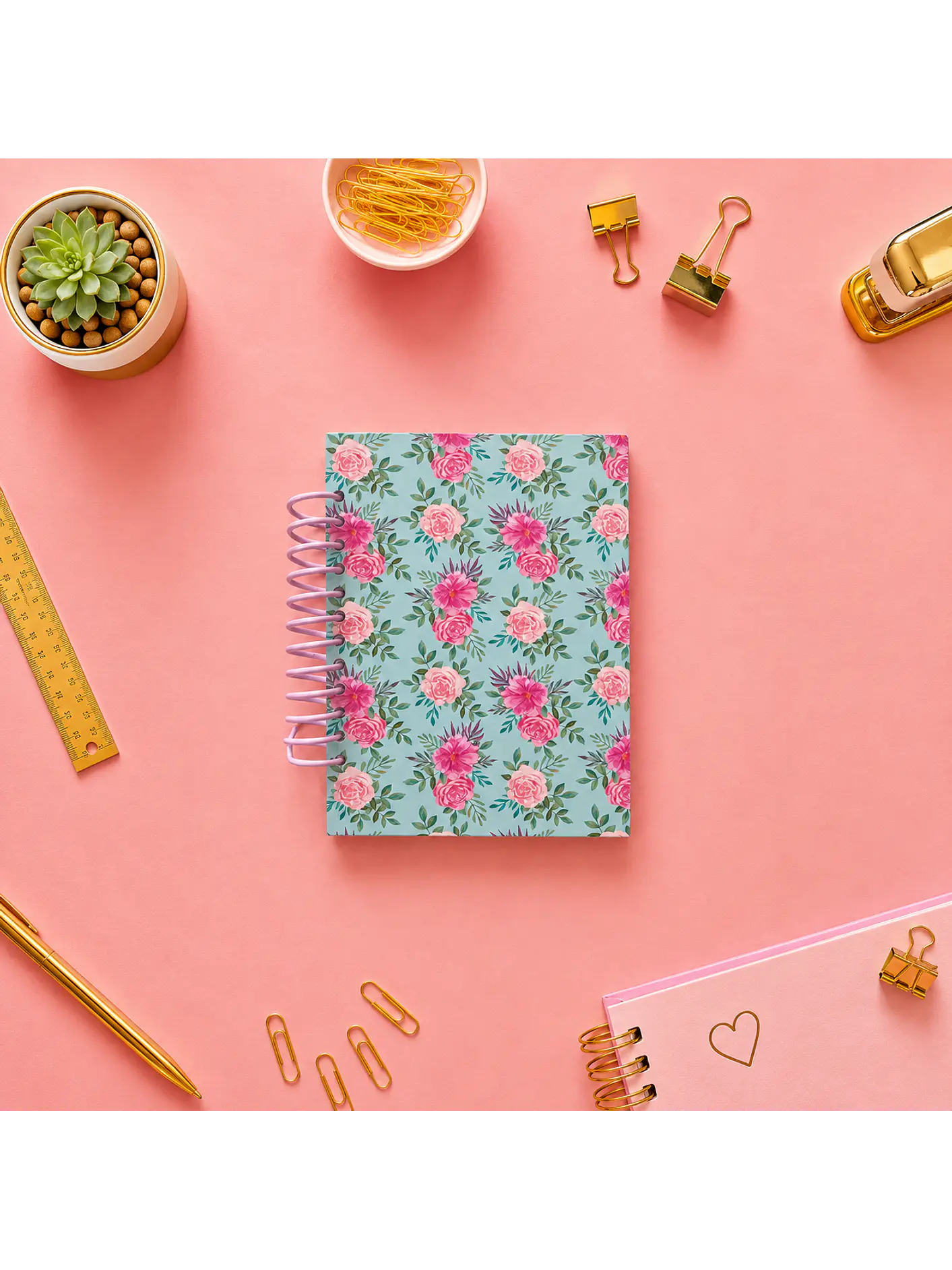 Cuaderno Flores rosas 1
