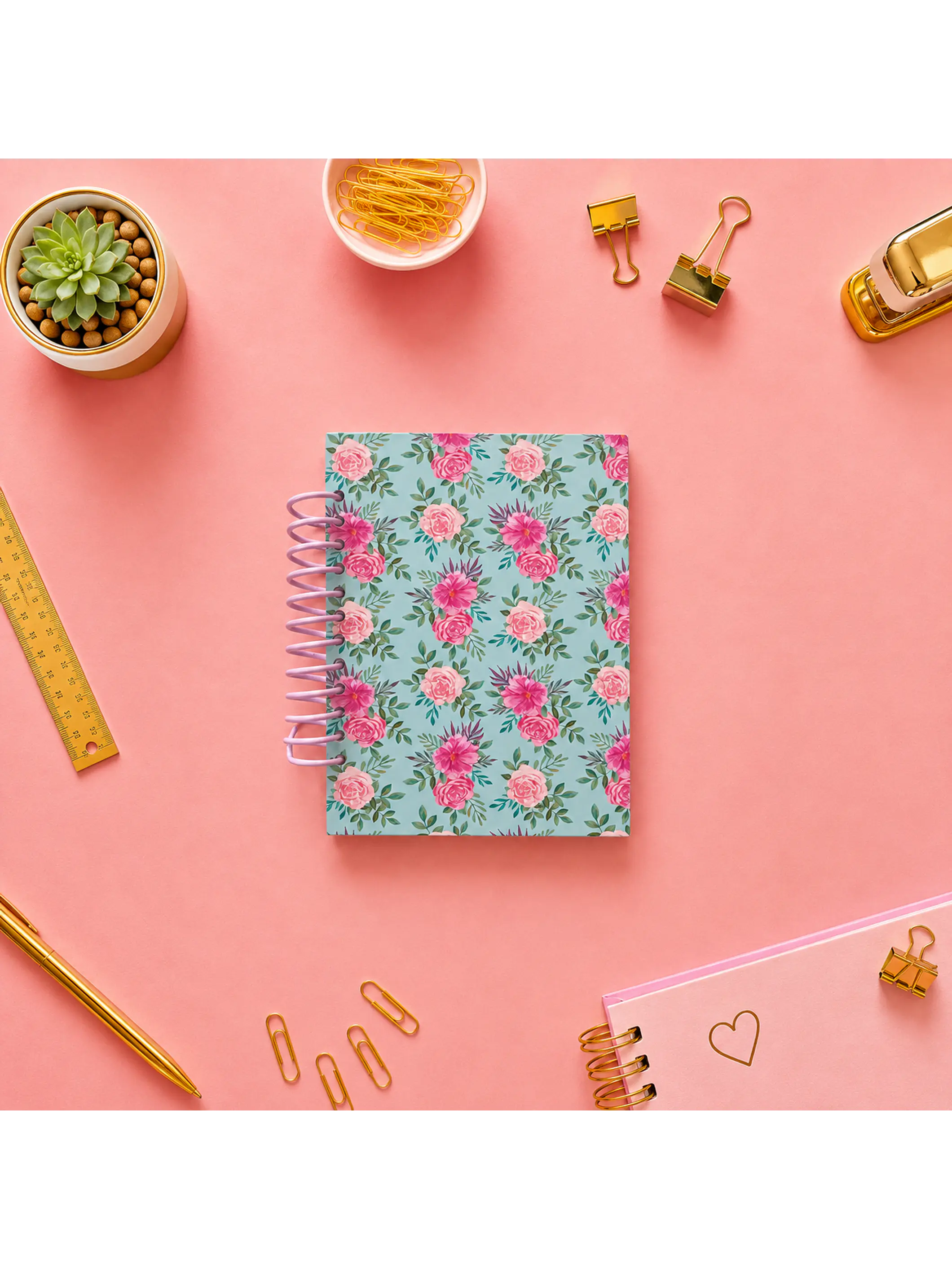 Cuaderno Flores rosas 1