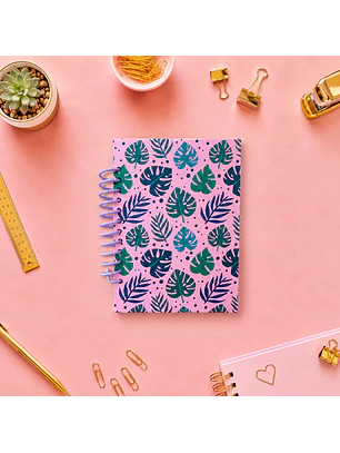 Cuaderno Monstera Rosa