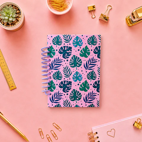 Cuaderno Monstera Rosa
