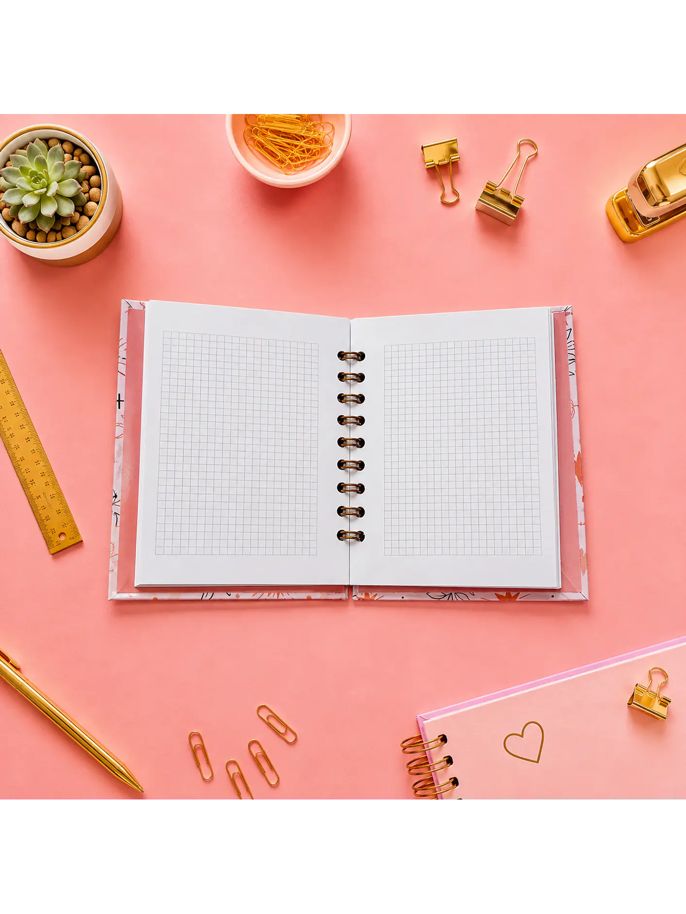 Cuaderno mini cuadriculado  100 hojas 2