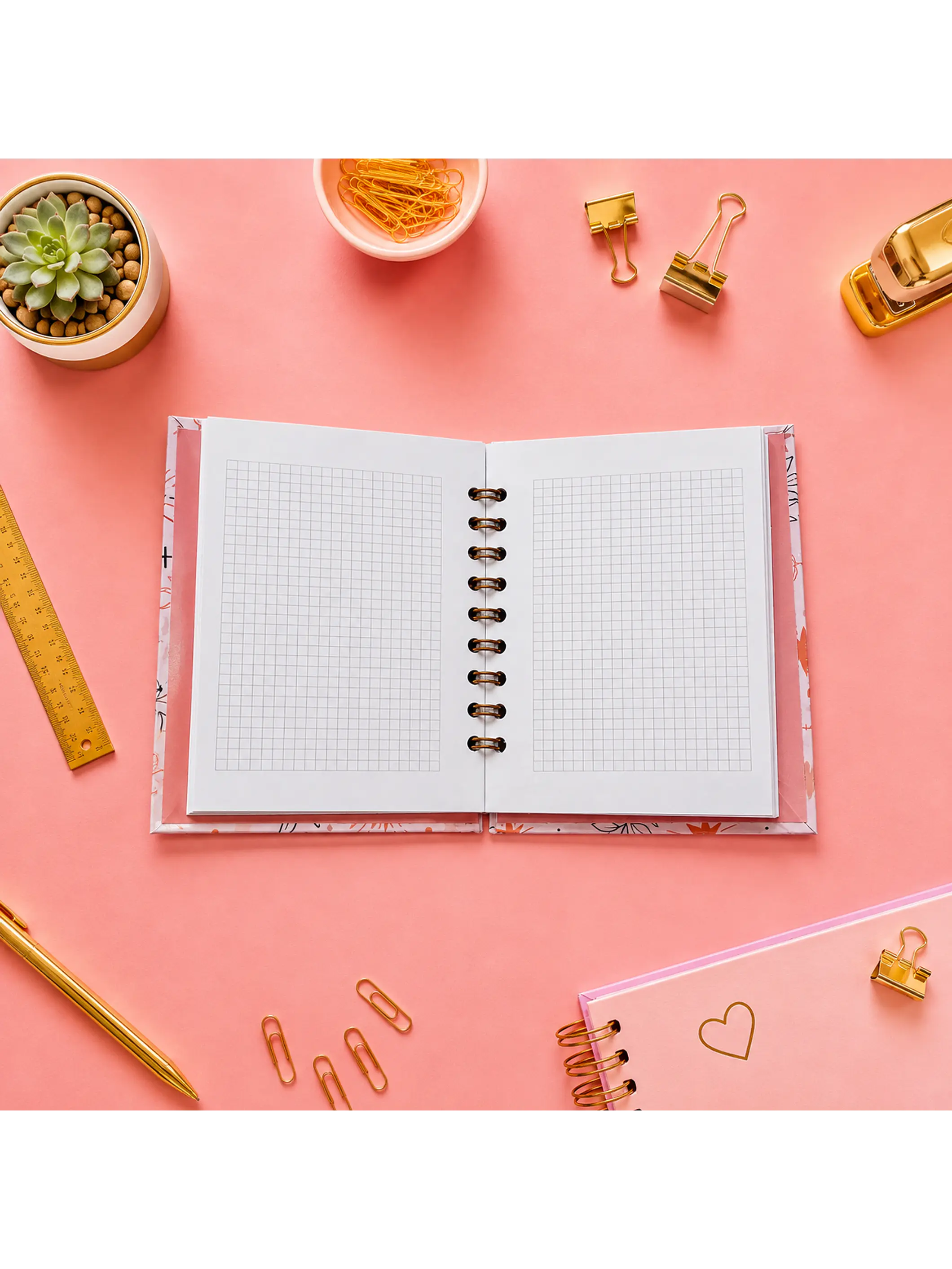 Cuaderno mini cuadriculado  100 hojas 2