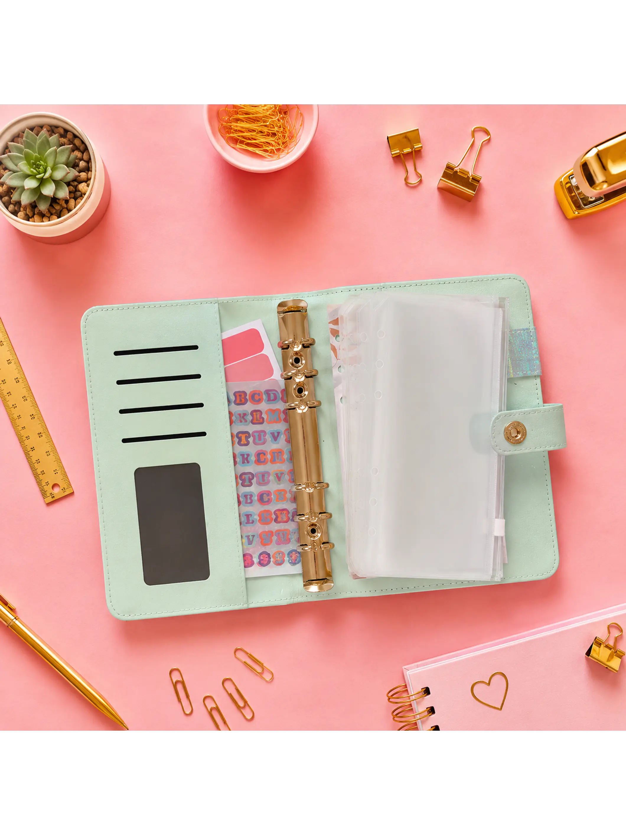 Binder organizador de gastos glitter  1
