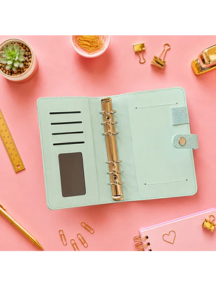 Binder organizador de gastos glitter 
