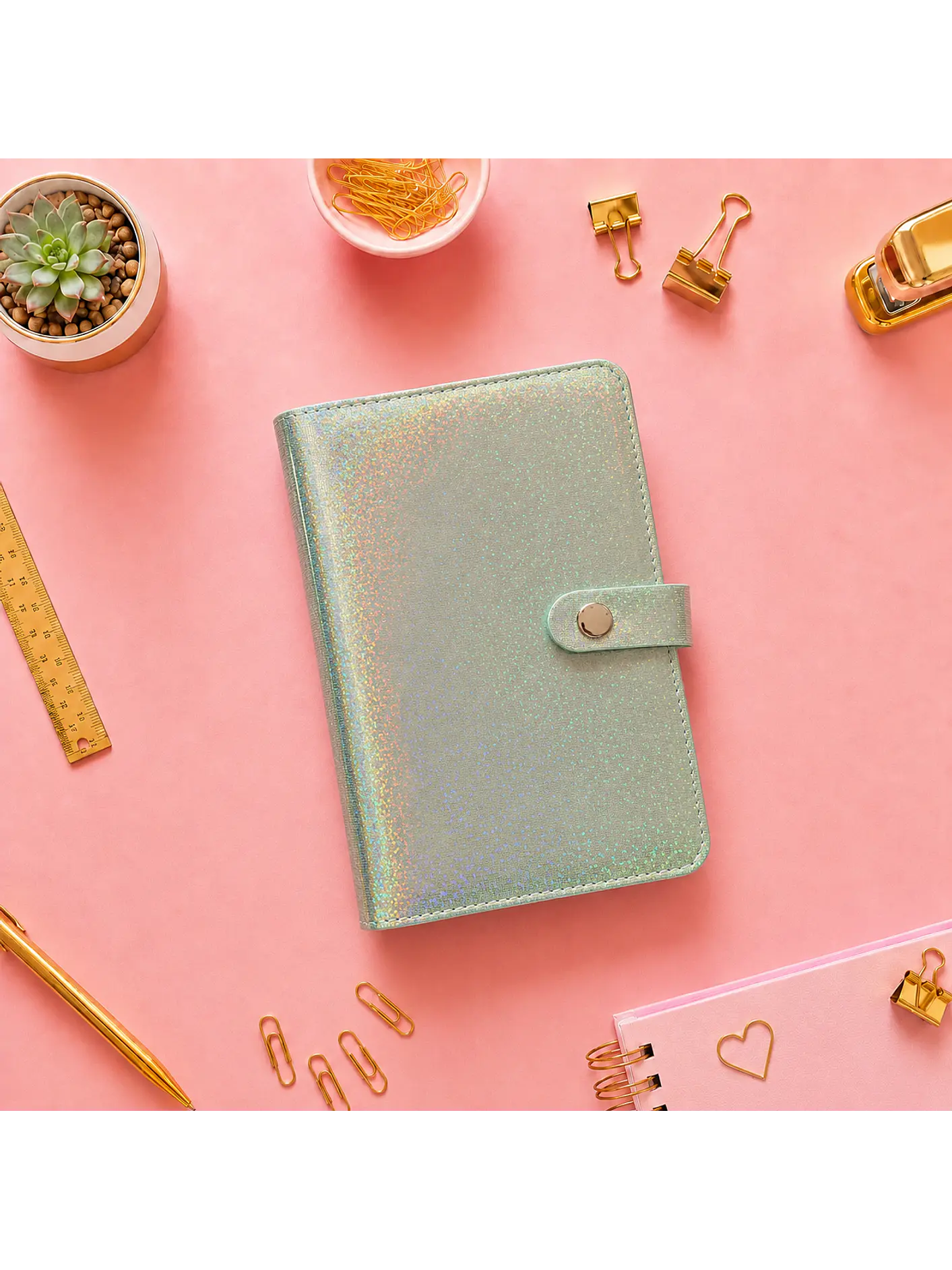 Binder organizador de gastos glitter  3