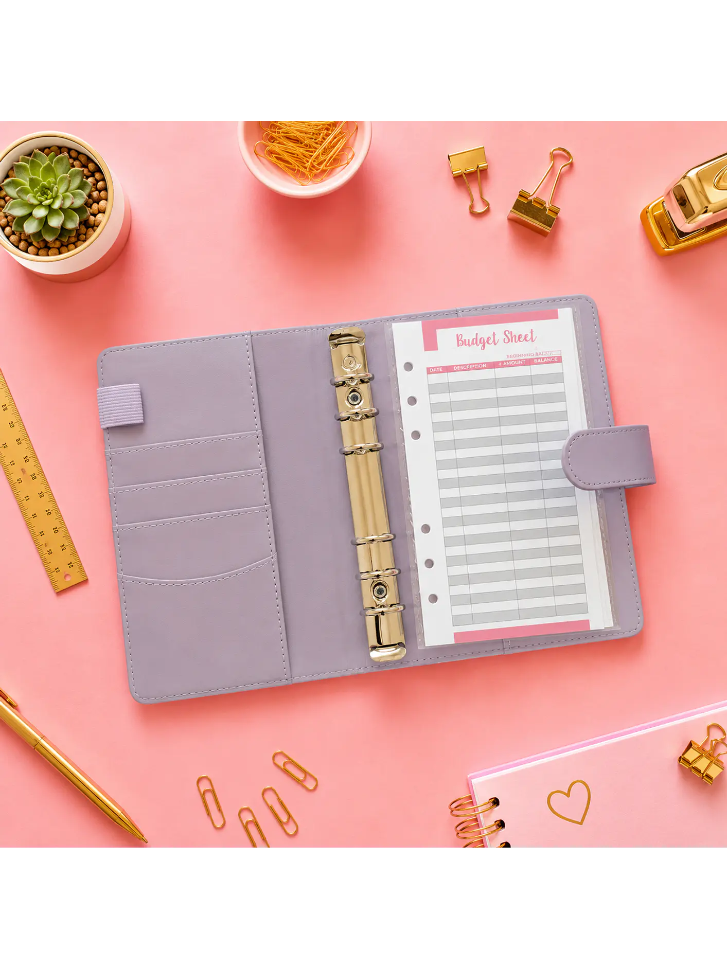 Budget binder organizador de gastos Lila 2