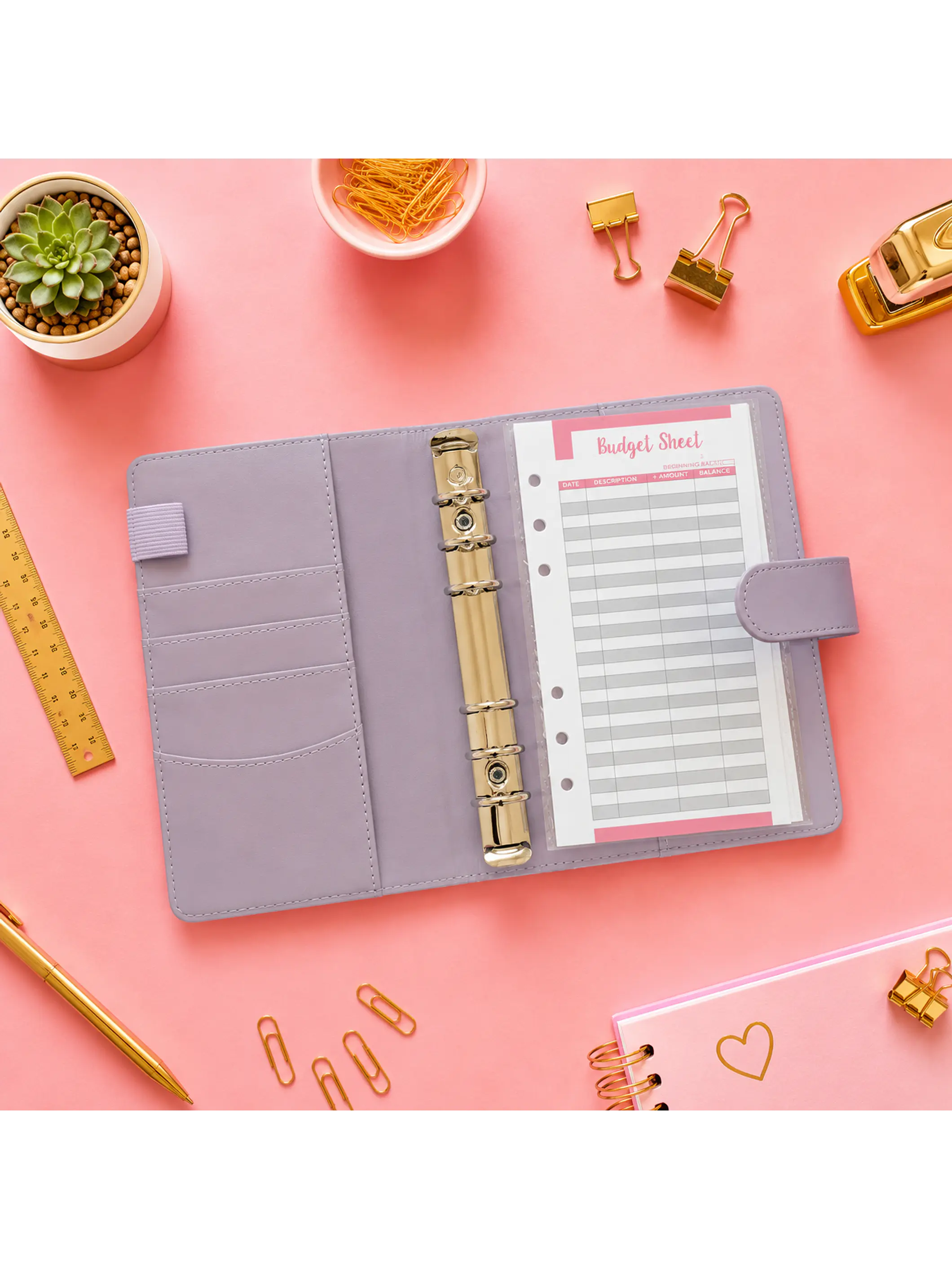 Budget binder organizador de gastos Lila 2