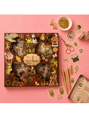 Set stickers vintage 100 hojas 