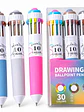 Bolígrafo retráctil 10 colores (Set 3 lápices)  - Miniatura 1