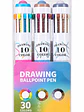 Bolígrafo retráctil 10 colores (Set 3 lápices)  - Miniatura 2